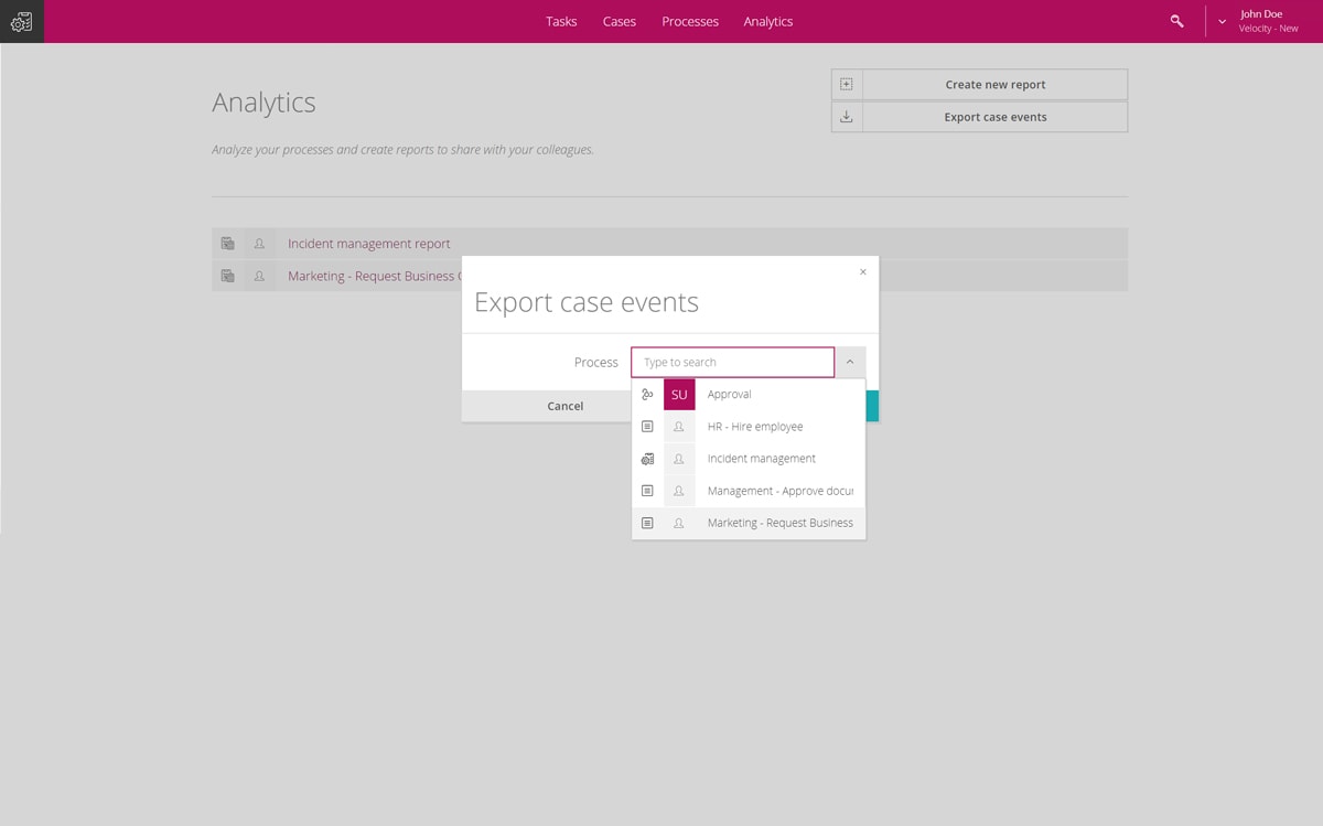 SignaVio Workflow Accelerator  - 导出数据屏幕